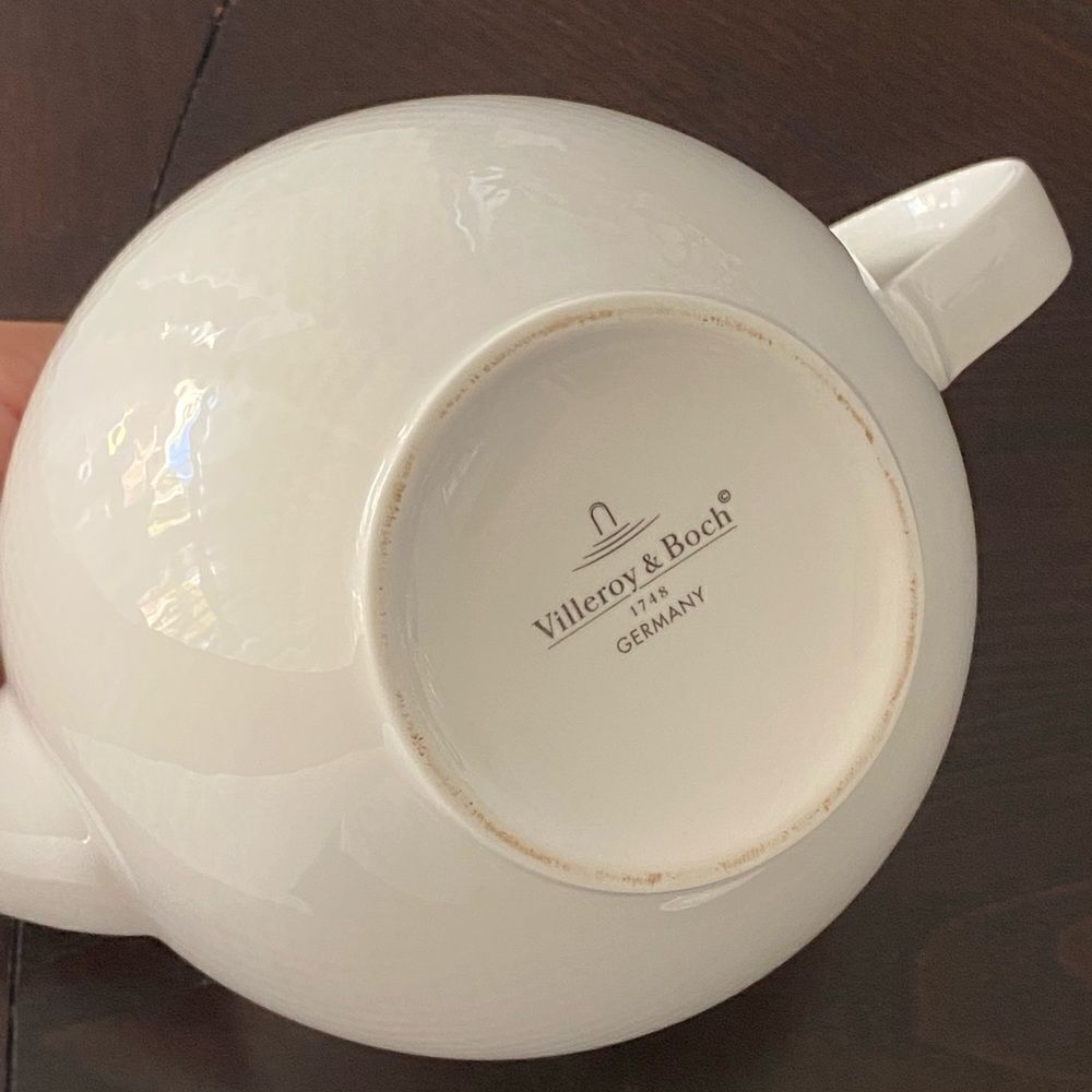 Villeroy and Boch Vintage TIPO White Tea Coffee Pot and Lid Germany - Picture 7 of 7